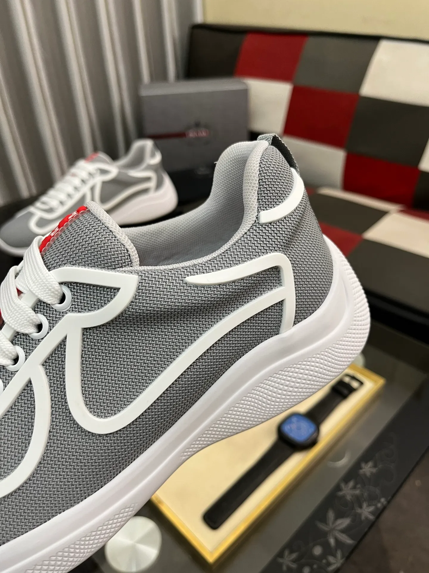 Men's shoes 💰400⌚️⌚️【PRADA】Prada casual shoes, originally developed 1:1, made of high-mercerized cowhide with imported cowhide, silk sheepskin lining, rubber outsole, comfortable and soft on the foot, size: 38-444️⃣Colors available